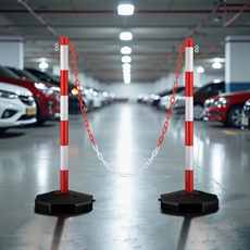 WILTEC Afspærringsstolper med kæde